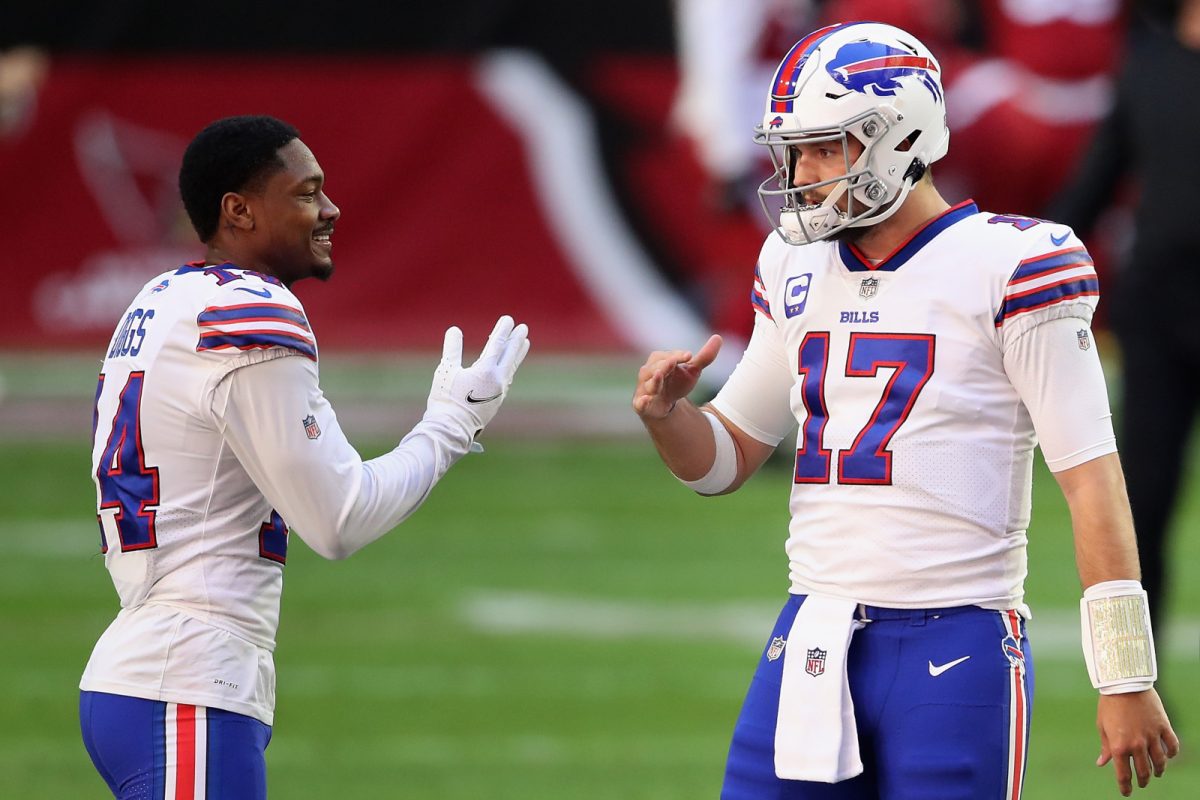 Quarterback Josh Allen #17 and wide receiver Stefon Diggs #14 of the Buffalo Bills; Photo Credit: Getty Images