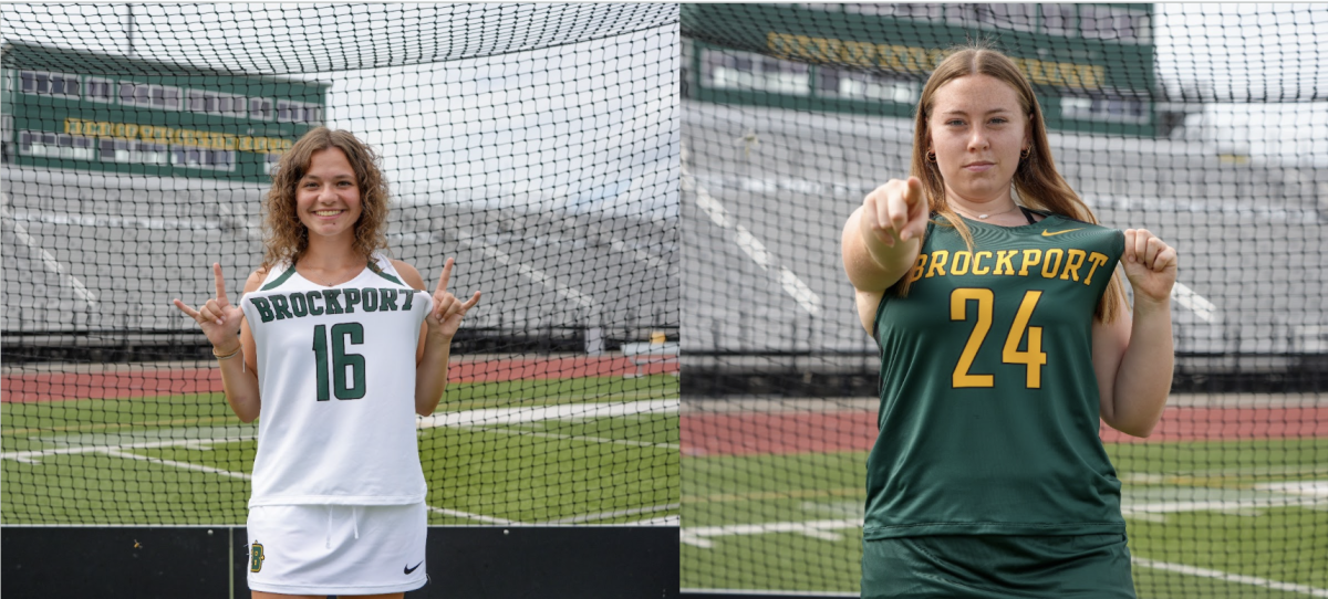 Quinn Guy (left) and Mary Young (right) were named SUNYAC Offensive and Defensive Athletes of the Week for the week of Sept. 12-18. (Photos Credit: Brockport Athletics)