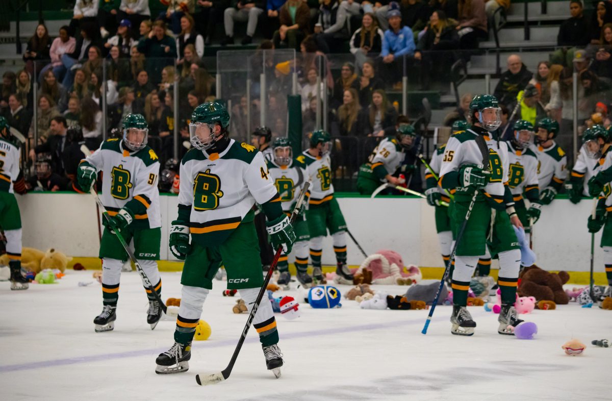 Connor Galloway scored the Teddy Bear Toss goal in Brockports victory. (Photo Credit: Brockport Athletics)