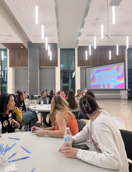 Day one of Panhellenic Recruitment, which included a presentation and social activity, Feb. 16 2024. (Photo credit: Sam Valentin)