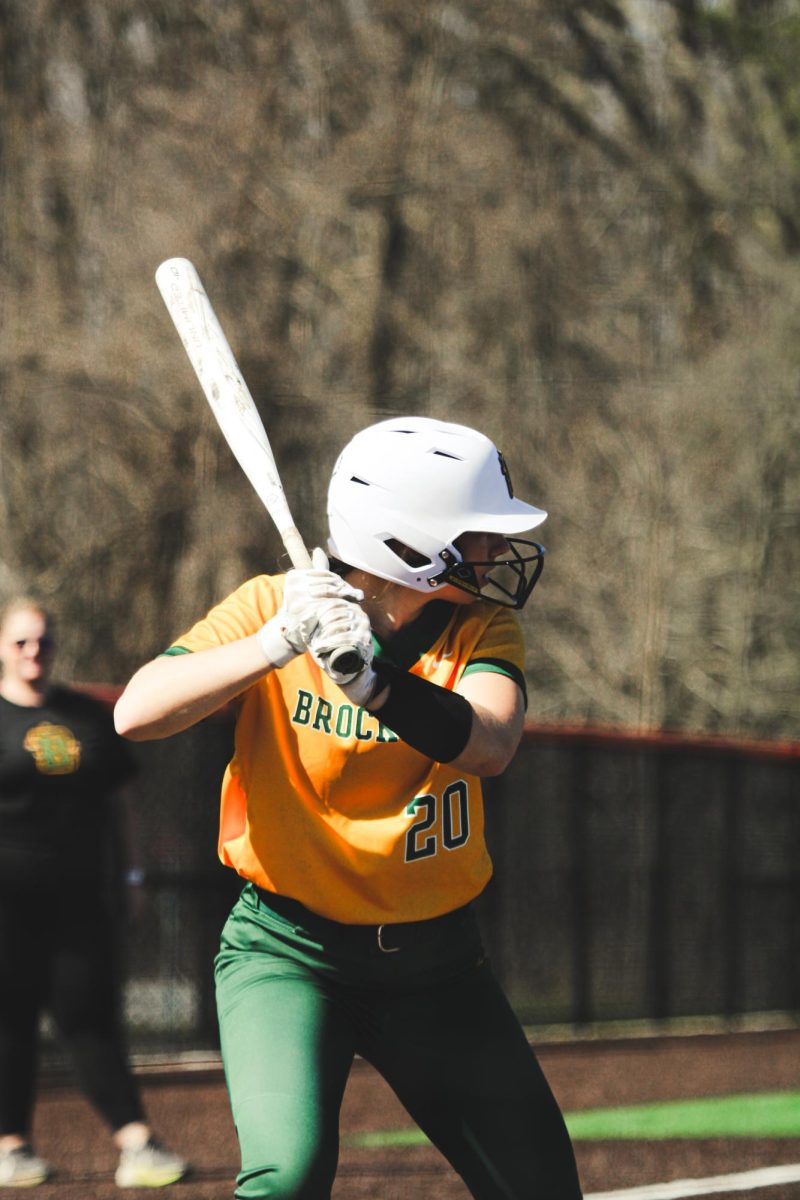 Paige Wentland at the plate during Brockports doubleheader against RIT.