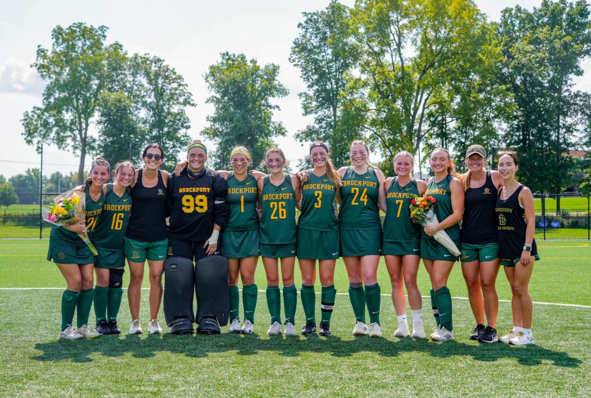 Brockport's graduating class was honored before their game Sunday