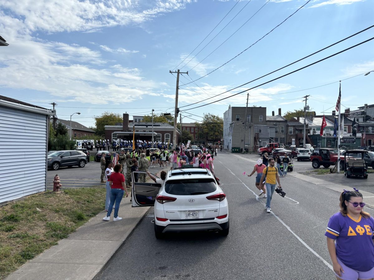 Organizations lined up on Clinton Street, ready to start the parade, Sept. 21, 2024. (Paige Kingsley) 