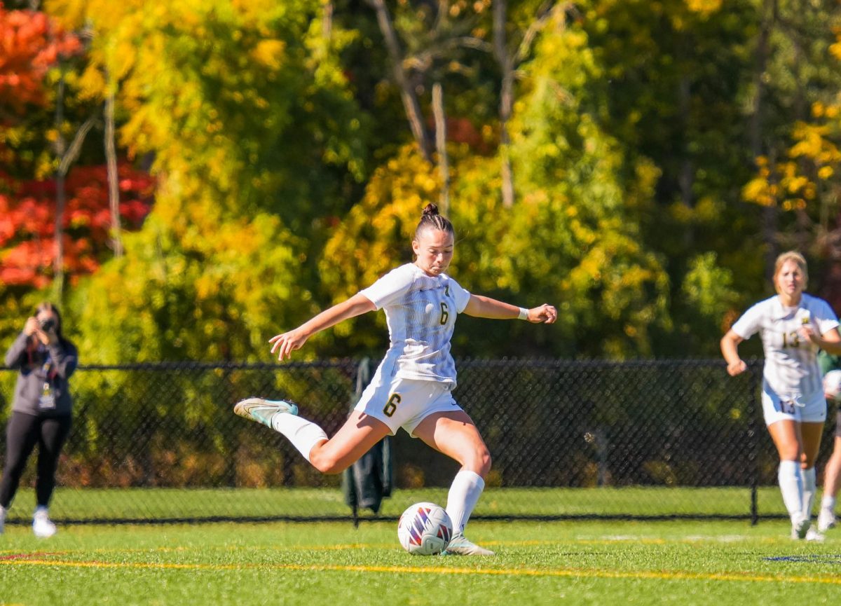 Breton with the ball for Brockport