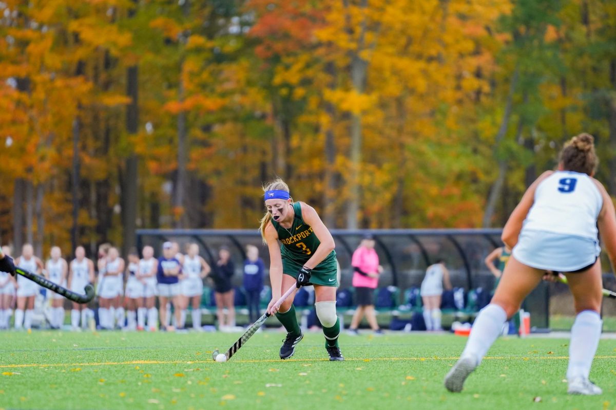 Kelsey Zehr with the ball for Brockport.