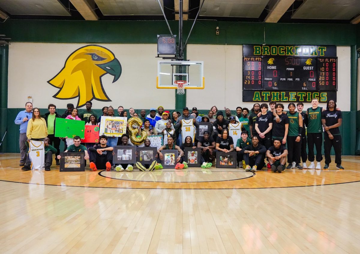 Brockport celebrated its senior class before their game versus St. John Fisher.