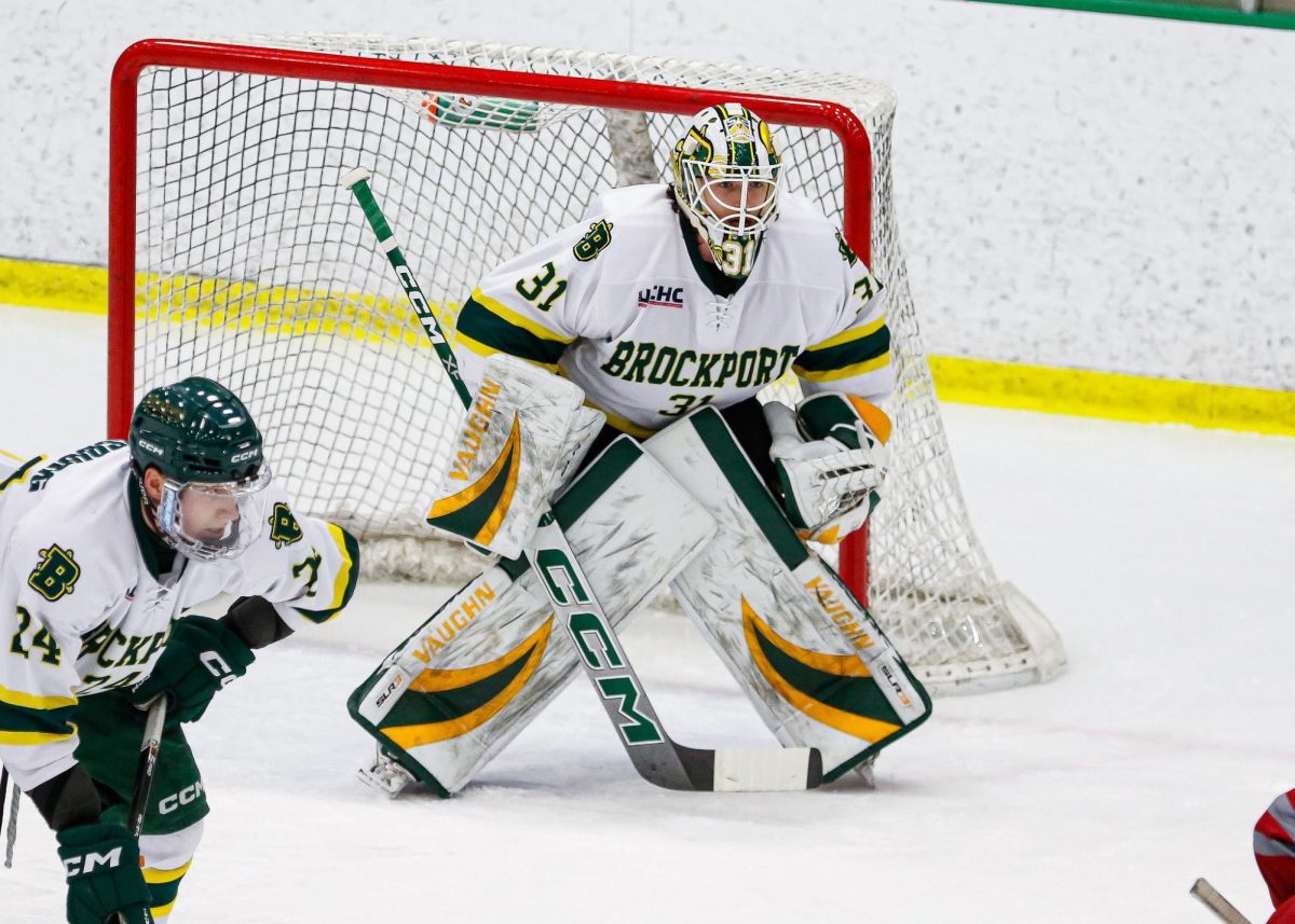 Cole Hudson in Brockport's matchup with No. 2 Utica on Feb. 1.