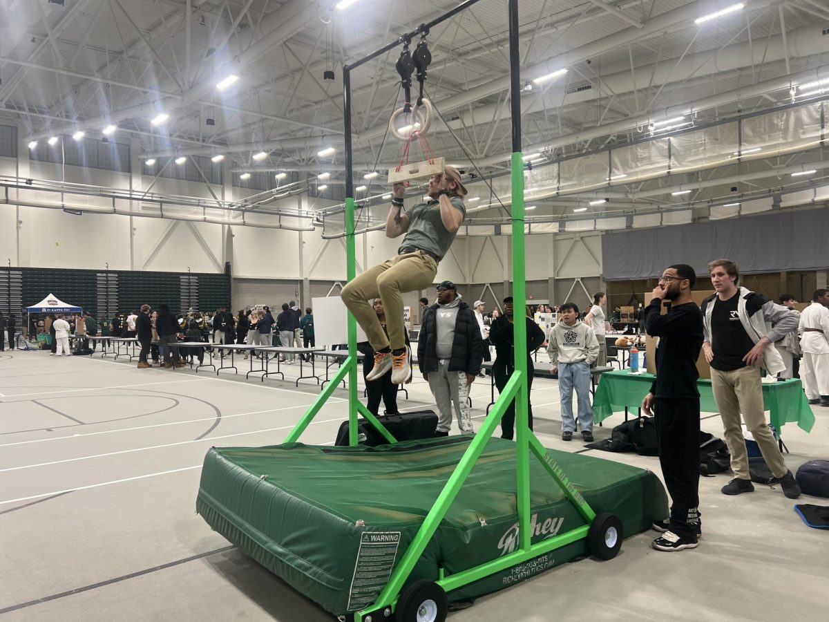 Brockport Rock Climbing Club's interactive station