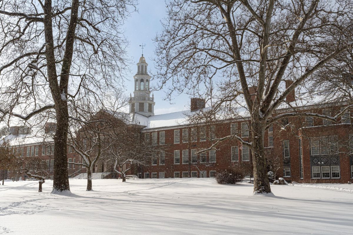 Hartwell Hall after Brockport’s first snowfall