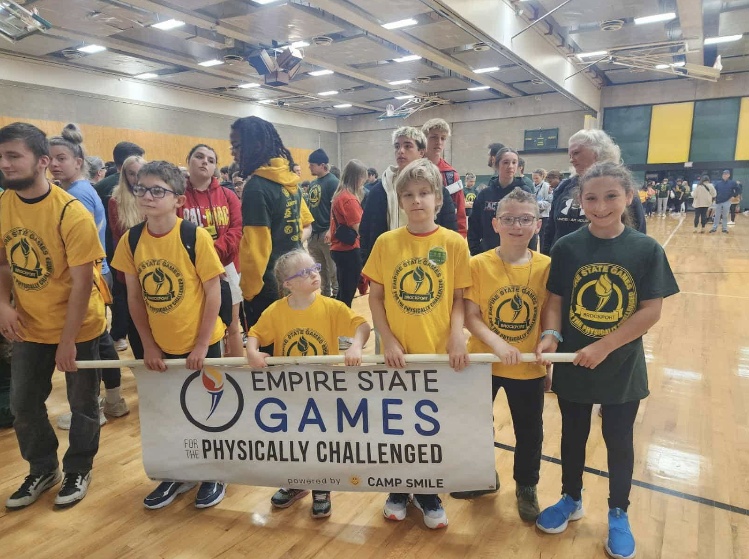 From left: DaGeana Connor from Albion, Megan Grey from PalMac, Scott Ryals from Lockport, Scottt Fratto from Palmac, Landon Williams from Hilton and Natalia Molinini from Hilton. SUNY Brockport campus, October 17.