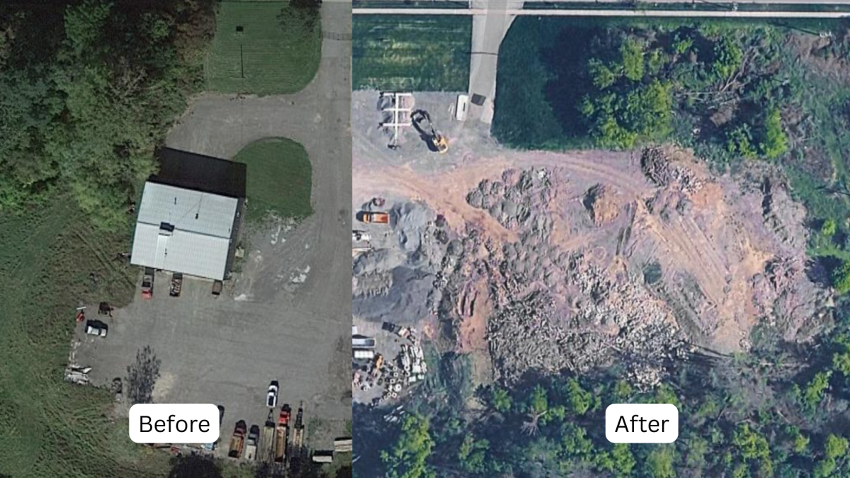 Construction at 180 South Avenue (July 2023 [Before] & November 2025 [After], Sarah Zimmerman)