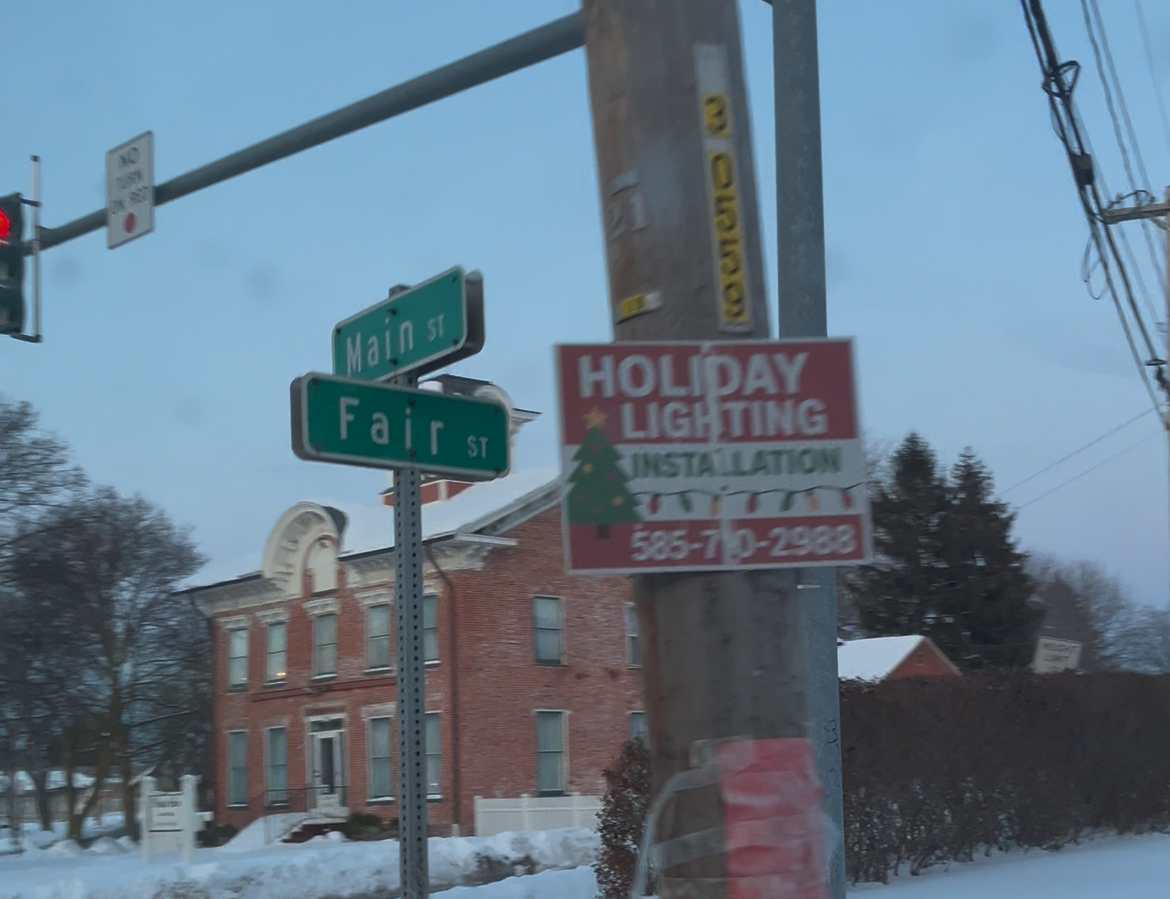 Fair St. off of Main St., Feb. 2, Brockport, NY