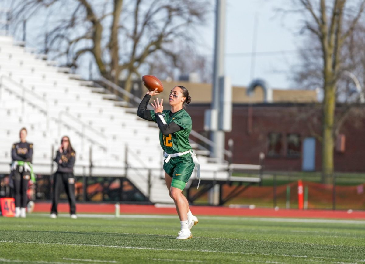 Gerber totaled 2,373 yards and 31 touchdowns in her first year as a quarterback for the Golden Eagles. The senior garnered Empire 8 Tournament MVP, All-Tournament and All-Conference First Team.